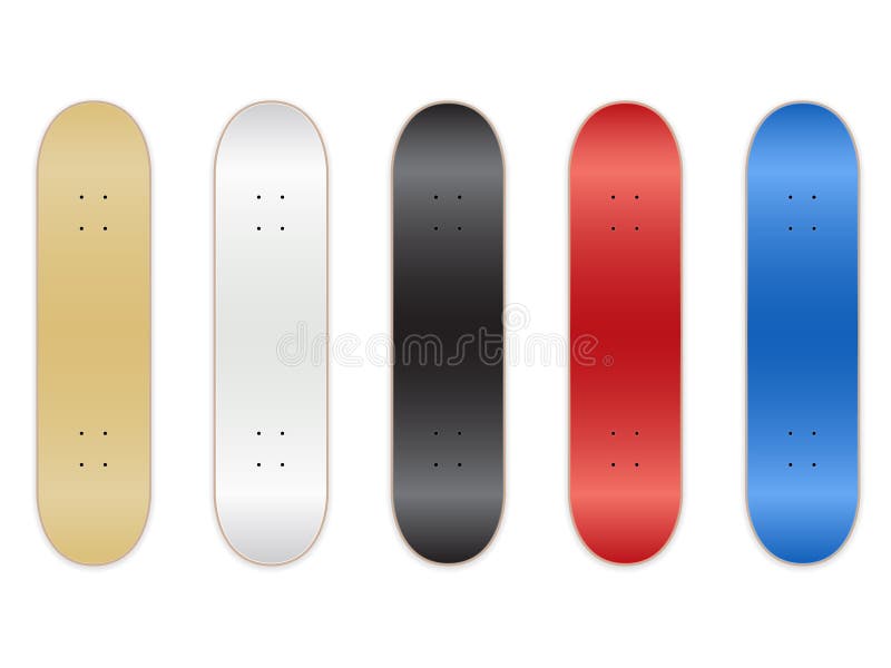 Skateboardmallar stock illustrationer