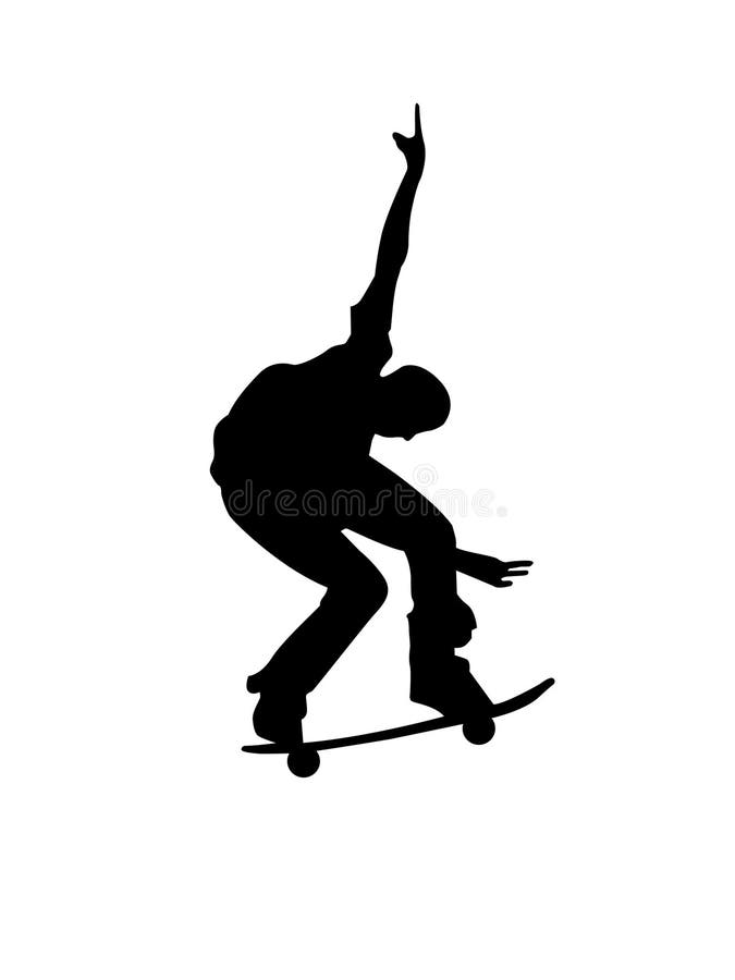 Skateboardskateboradåkarebarn stock illustrationer