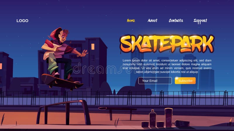 2,800+ Skate Park Stock Illustrations, Royalty-Free Vector