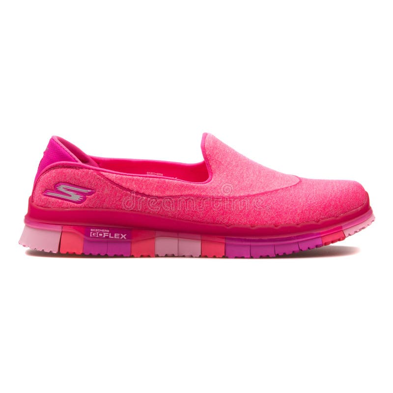 Skechers Go Flex Hot Pink Sneaker Editorial Image - Image of fashion ...