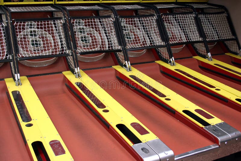 Skeeball amusement game. Skeeball amusement game