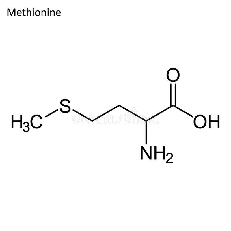 Structuurformule van Methionine royalty-vrije illustratie