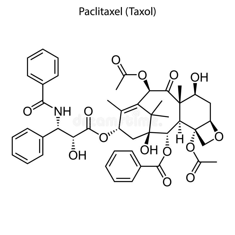 Structuurformule van een chemisch element stock illustratie
