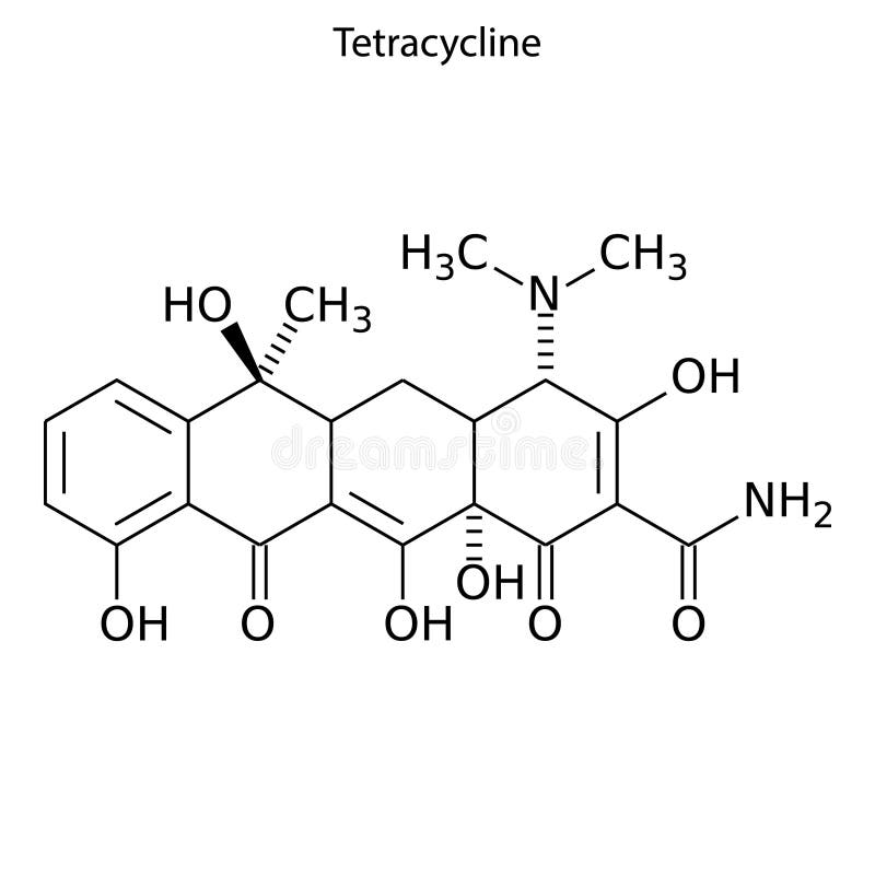 Structuurformule van een chemisch element royalty-vrije illustratie