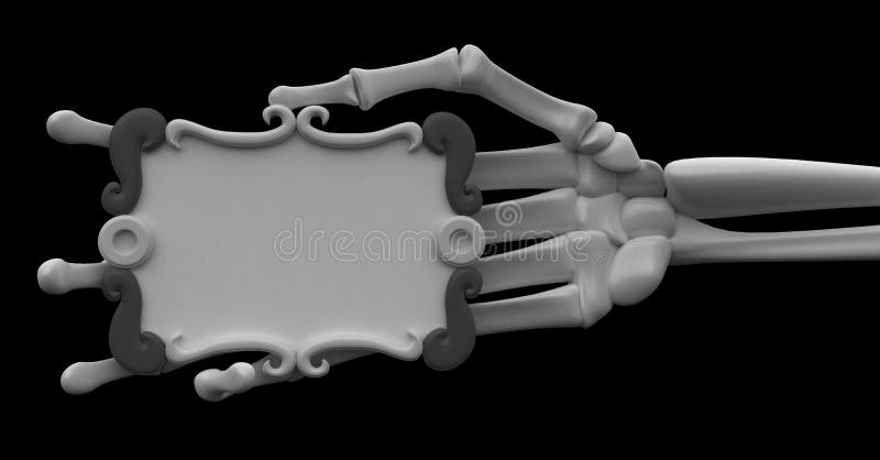 3d skeletal arm, over white. 3d skeletal arm, over white