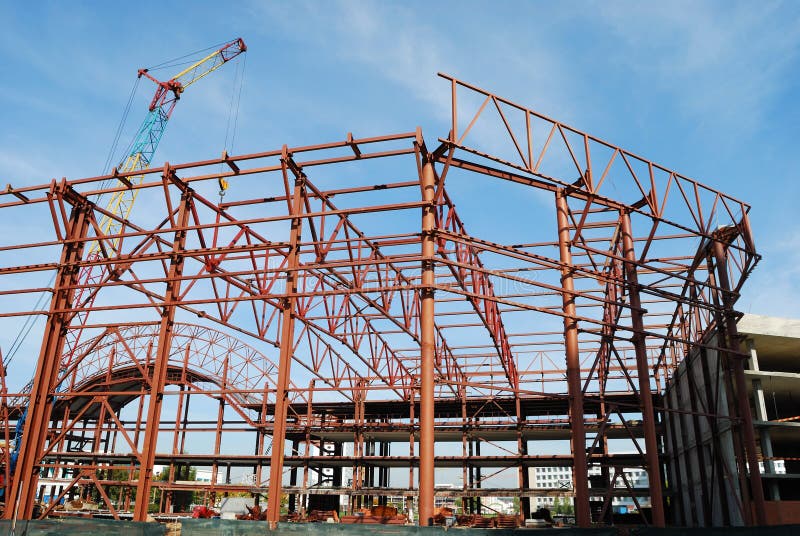 Skeleton of a building stock photo. Image of bend, detail - 16803046