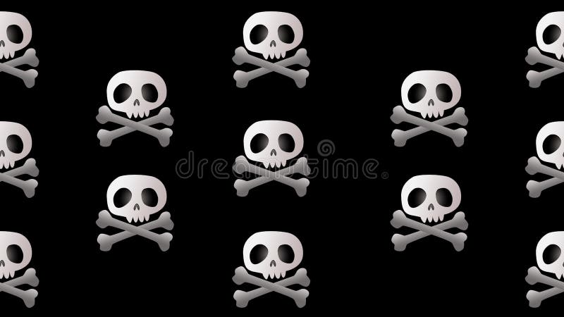 Skeleton and Skull Seamless Cartoon on Black Background Stock Illustration - Illustration of death, halloween: 197410208 Skeleton and Skull Seamless Cartoon on Black Background Stock Illustration - Illustration of death, halloween: 197410208