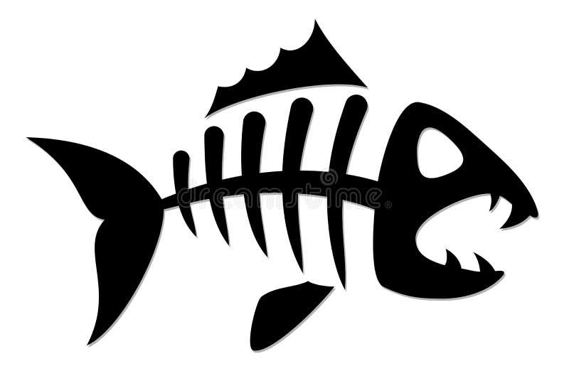 Skelett der Fische vektor abbildung. Illustration von fische - 105472900