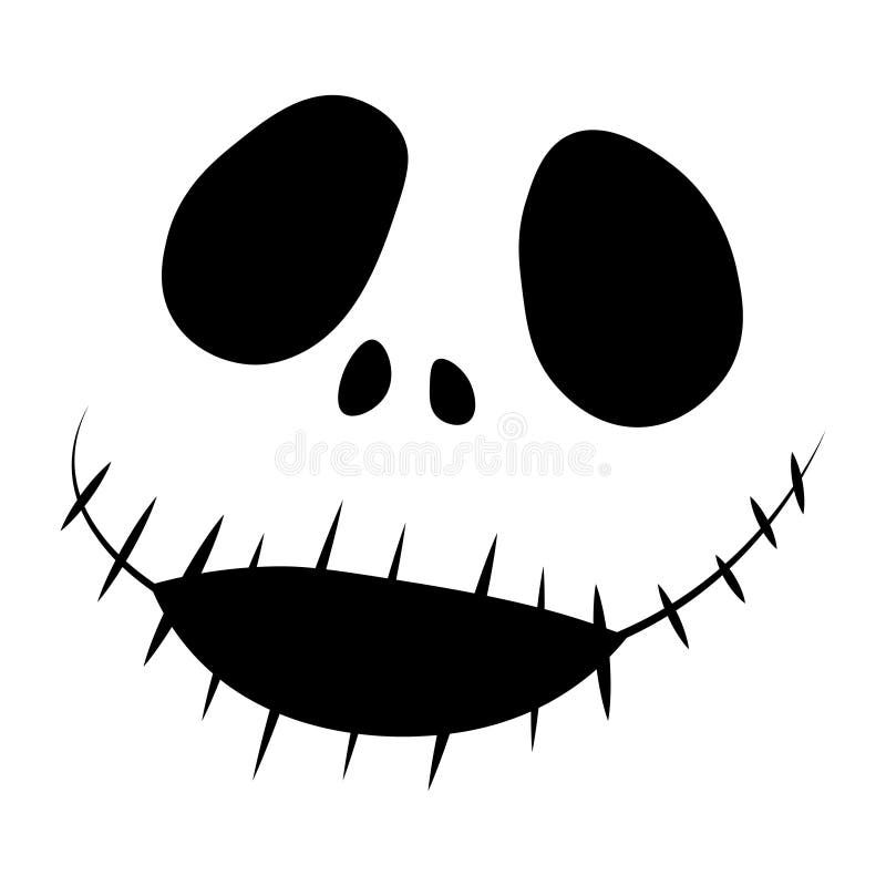 Vector Halloween Faces. the Nightmare before Christmas. Jack Skellington. Halloween  Jack Faces Silhouettes Stock Vector - Illustration of carve, halloween:  228901547