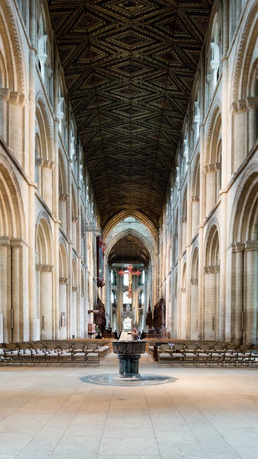 Skepp för Peterborough domkyrkastilsort arkivfoto Skepp för Peterborough domkyrkastilsort arkivfoto