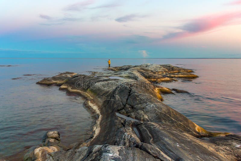 Lago Ladoga, Karelia, Rusia Foto de archivo Imagen de lago, paisaje