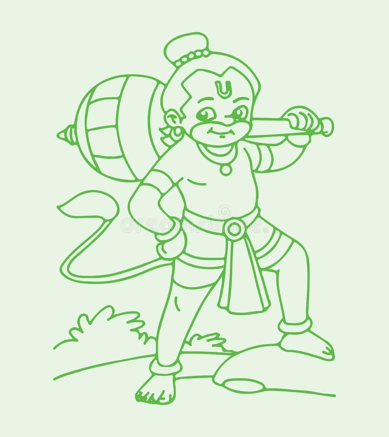 God Hanuman Outline Drawing | How to Draw Hanuman Ji | Pencil Drawing | Outline  drawings, Art drawings sketches creative, Drawings