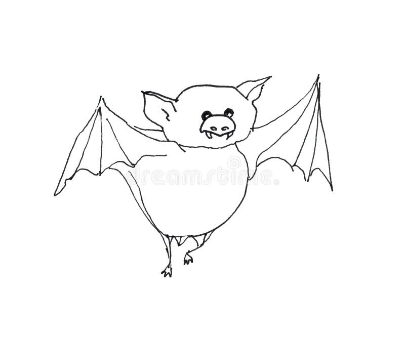 The sketch of the bat stock image Image of draw icon 156963917