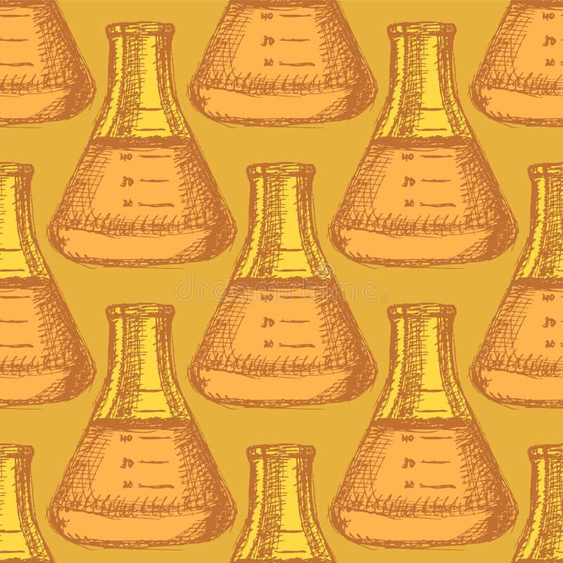 Sketch of a chemical laboratory object Pharmaceutical flasks beakers and  test tubes Scientific distillation lab glass icon 13376830 Vector Art at  Vecteezy