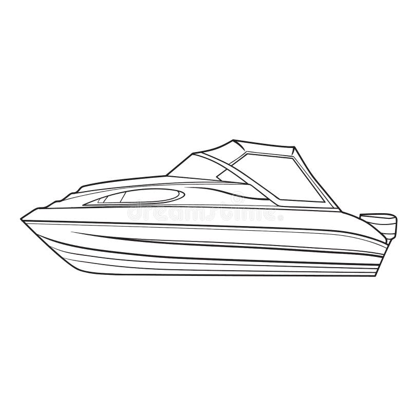 Speed Boat Line Drawing Vector Images (over 490)