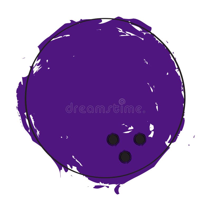 Sketch of a bowling ball stock vector. Illustration of sport 120314997