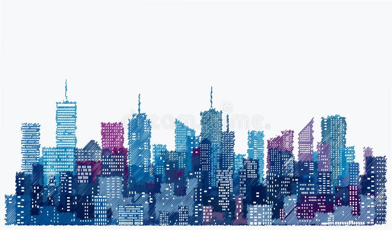 city skyline sketch city skyline sketch