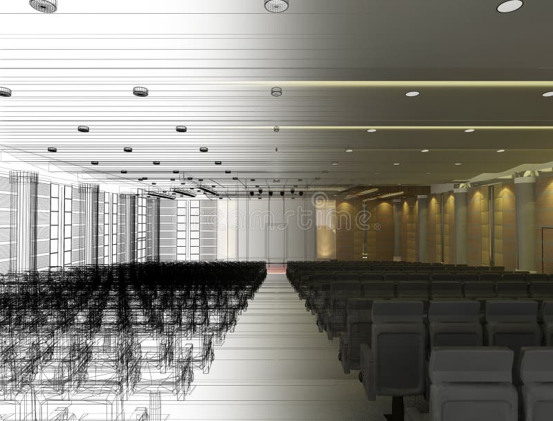 Architectural Plan of the auditorium with detail dimension in autocad   Architecture plan Autocad Architecture