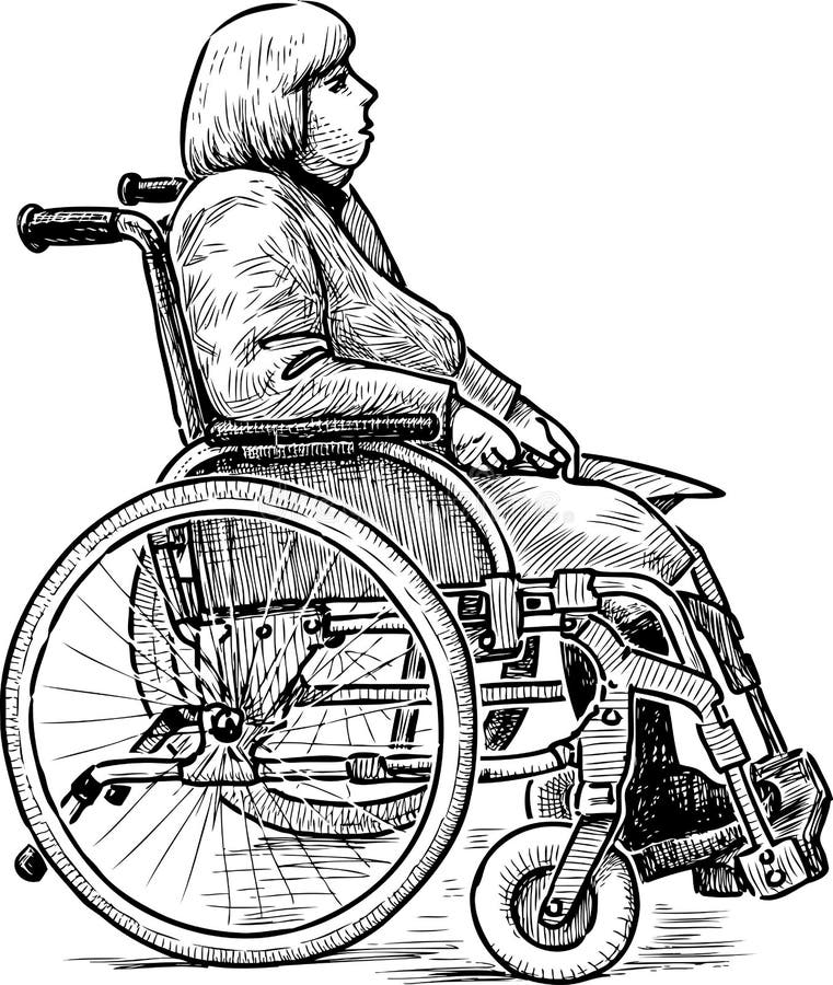 Person in wheelchair stock vector. Illustration of view 33794930