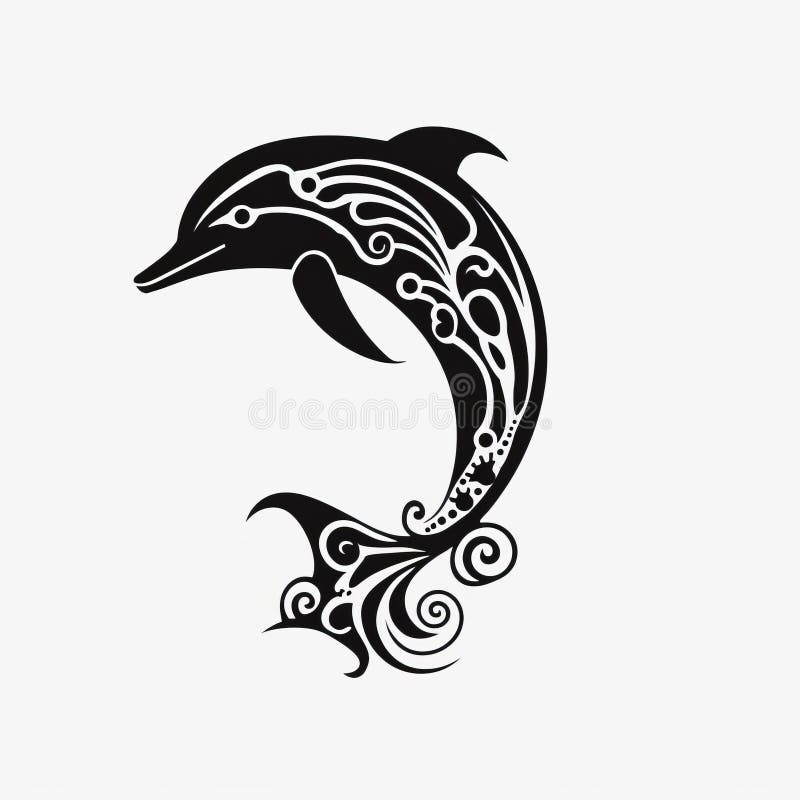 Elegant Dolphin | Stencils Sealife | Chloïs Glittertattoo