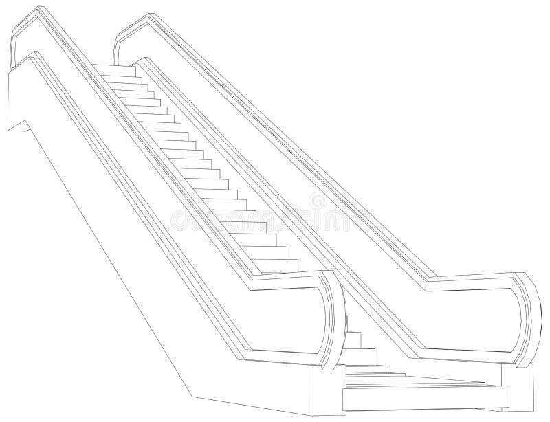 Escalator Coloring Page