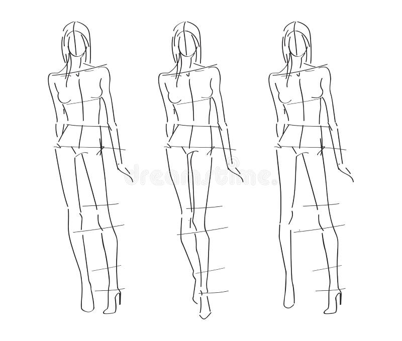 Sketch Fashion Poses Stock Illustrations 718 Sketch Fashion Poses Stock Illustrations Vectors Clipart Dreamstime