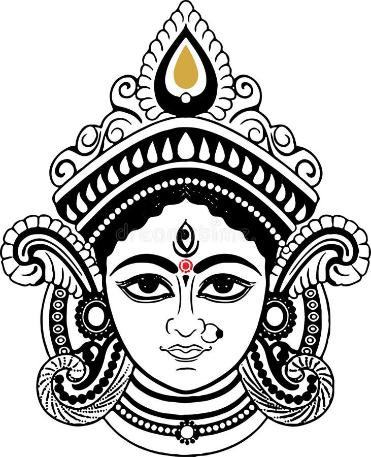 Drawing of Maa Durga | Curious Times-saigonsouth.com.vn