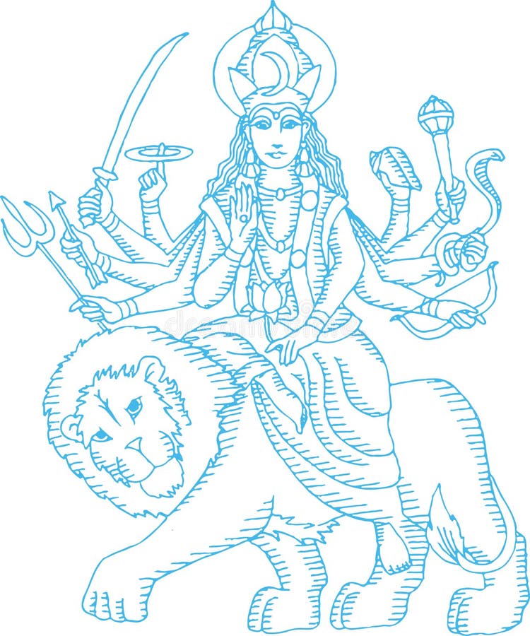 Modern Maa Durga and her army Drawing by Prasun Das - Pixels