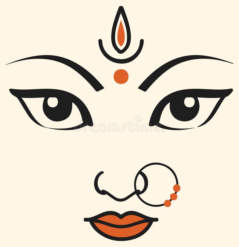 durga maa face drawing Poster Paper Print - Quotes & Motivation posters in  India - Buy art, film, design, movie, music, nature and educational  paintings/wallpapers at Flipkart.com