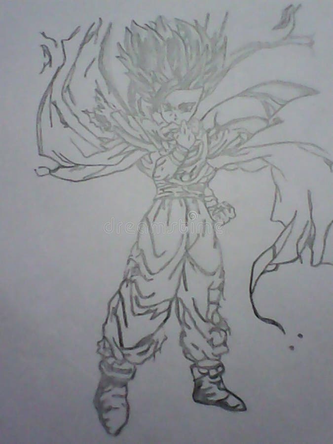 Sketch Goku Gojita Best Dbz Editorial Stock Photo - Image of dragon, ball:  44686868