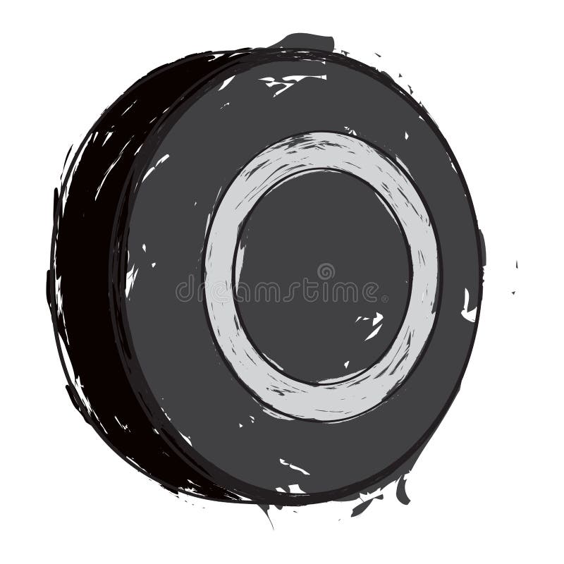 Sketch of a hockey puck stock vector. Illustration of texture - 120315166