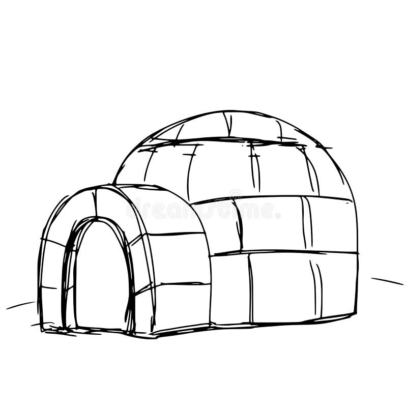 How to Draw an Igloo Real Easy - YouTube