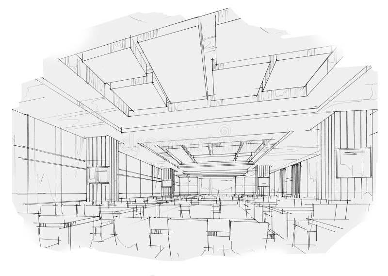 Classroom Interior Design Drawing