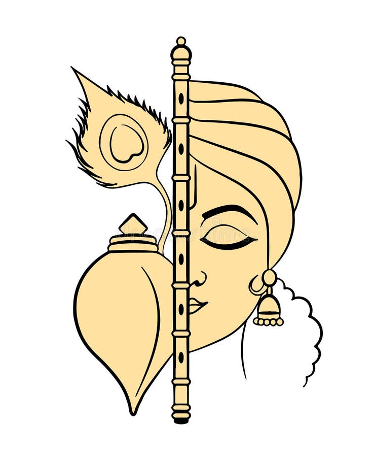 Lord Krishna illustration, Bala Krishna Drawing Pencil Sketch, Radha Krishna,  angle, white png | PNGEgg
