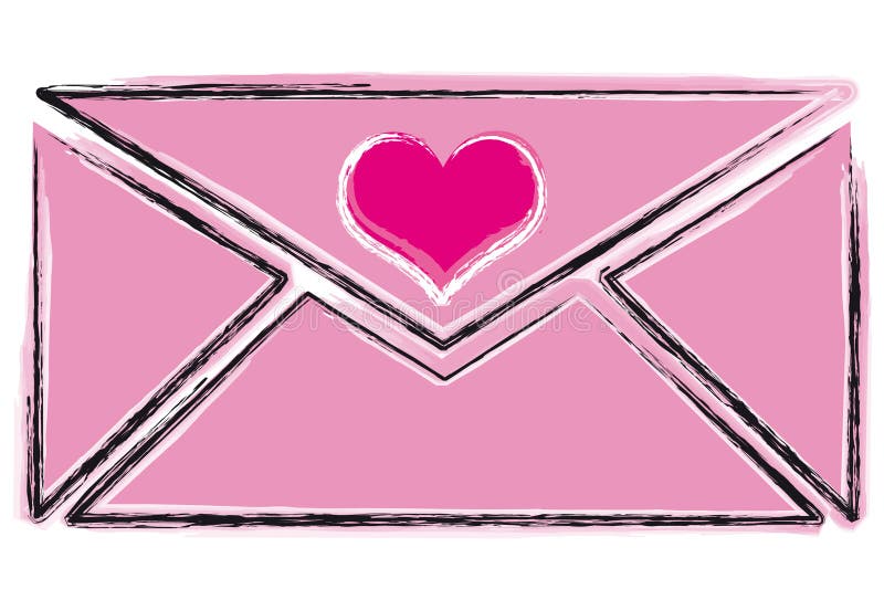 Sketch Love Letter stock vector. Illustration of isolated 7968348