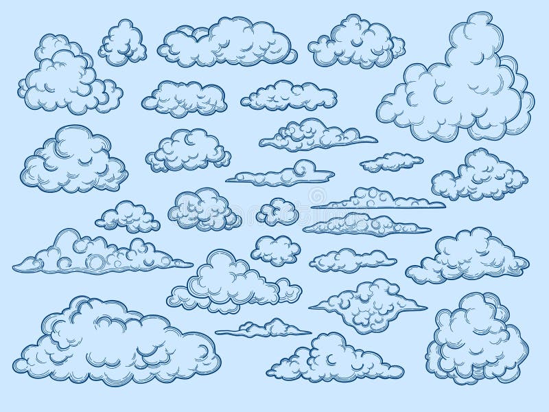 sketch nuvole Elementi decorativi del cielo nuvole meteorologiche in stile vintage vettoriale vettoriale di vaporizzazione royalty illustrazione gratis sketch nuvole Elementi decorativi del cielo nuvole meteorologiche in stile vintage vettoriale vettoriale di vaporizzazione royalty illustrazione gratis