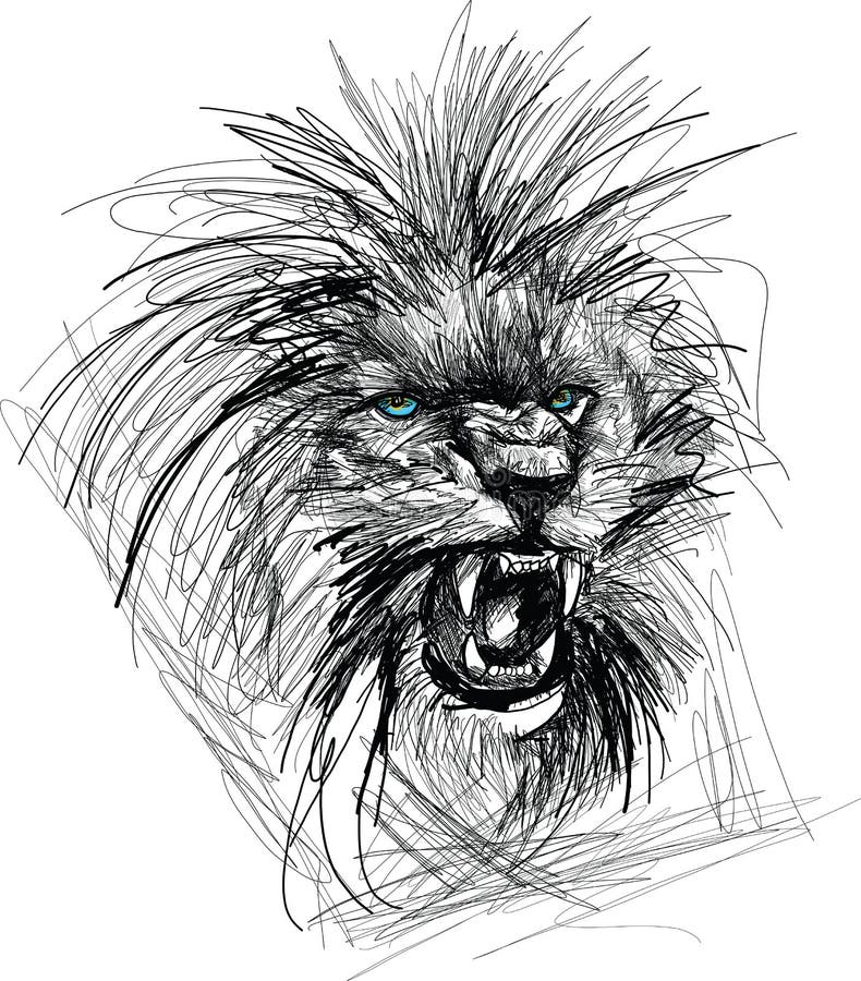 21+ Lion head sketch Free Stock Photos - StockFreeImages