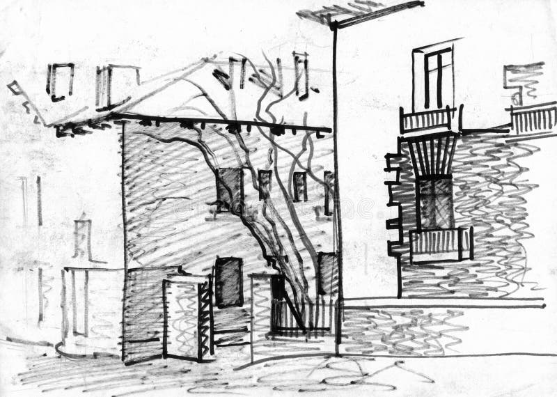 The sketch of the old streets