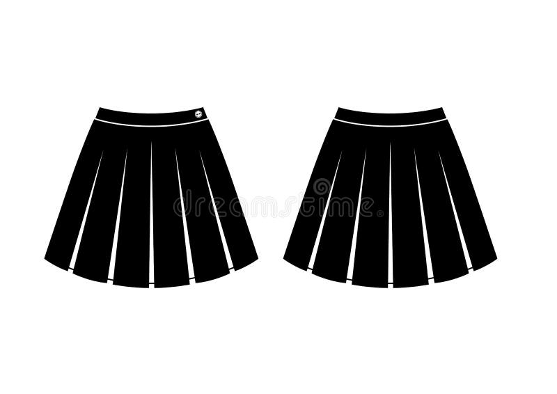 Sketch Plano De De Falda Negra Stock de ilustración - Ilustración de faldas, equipo: 187489931