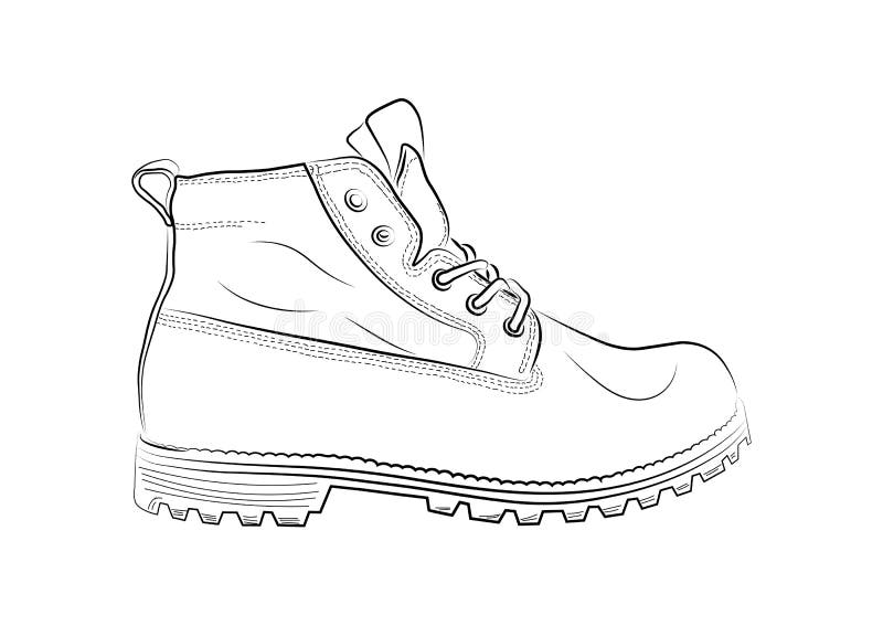 Sketch of Shoes on a White Background. Stock Vector - Illustration of ...