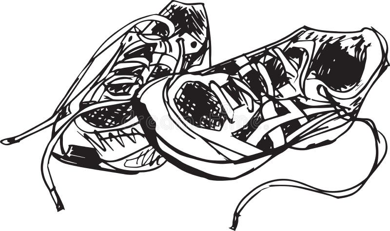 Sketch of sport shoes
