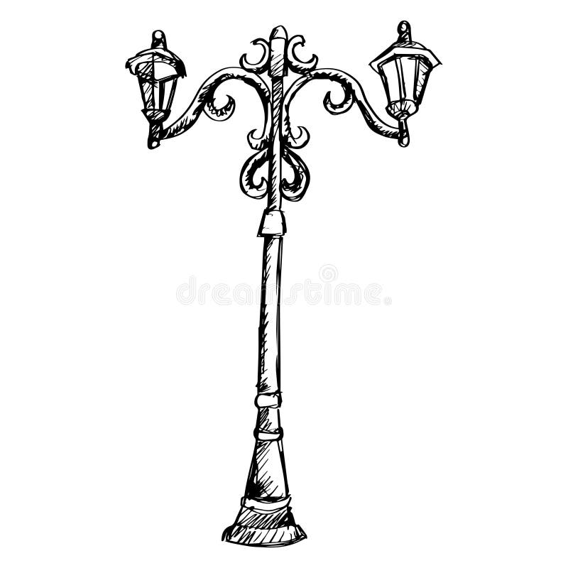 Drawing Iron Post Sign Stock Illustrations – 84 Drawing Iron Post Sign