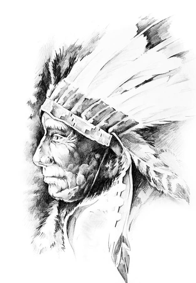 23+ Badass Native American Drawings