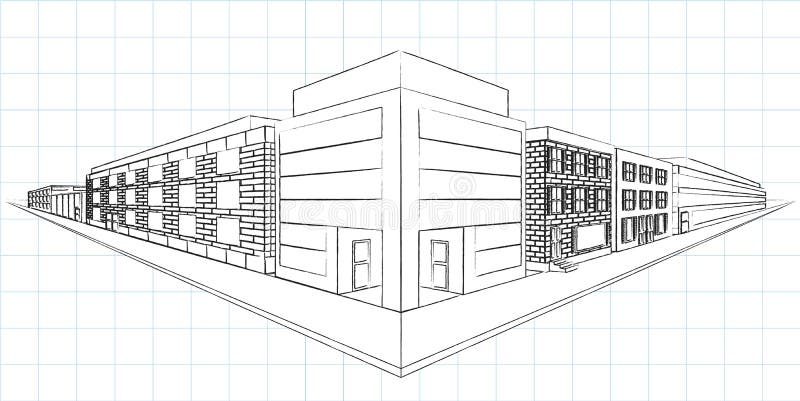 Isometric versus two-point perspective in drawing a house cutaway