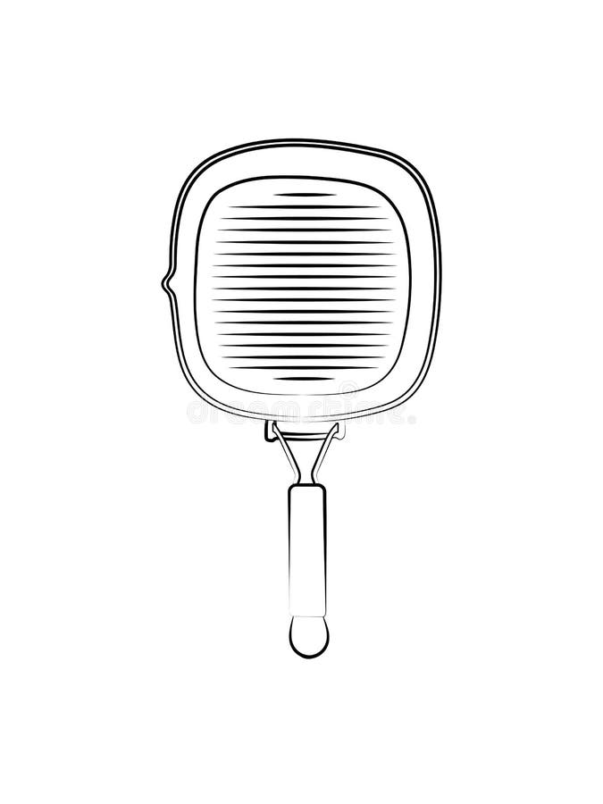 Sketch Vector Kitchen Accessories. Isolated Objects on a White