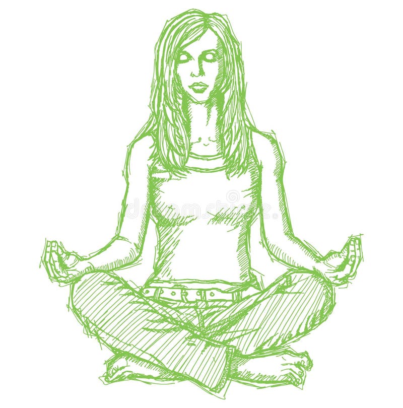 Meditating Man In Lotus Yoga Pose. One Line Drawing Royalty Free SVG,  Cliparts, Vectors, and Stock Illustration. Image 169233233.