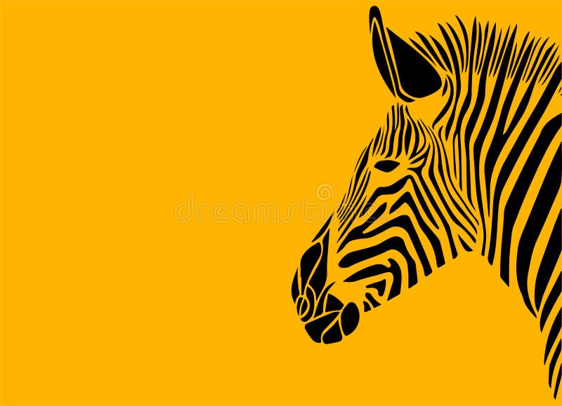 Sketch of Zoo Wild Animal Zebra Outline Editable Illustration Stock ...