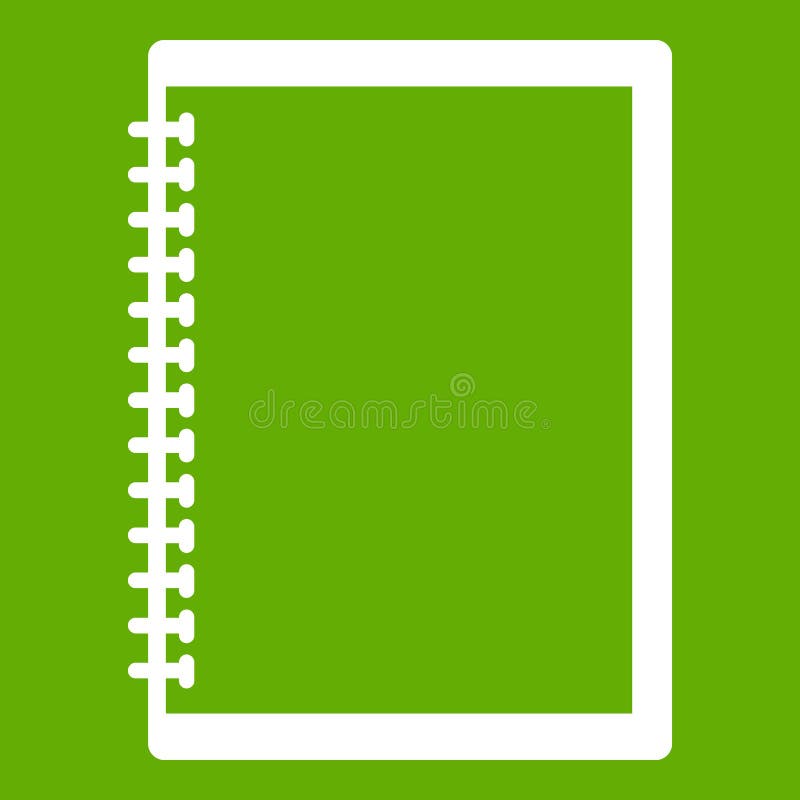 Sketchbook icon green stock vector. Illustration of clean 99247089