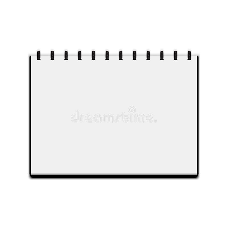 Sketchbook Isolated On White Background Stock Vector - Illustration of