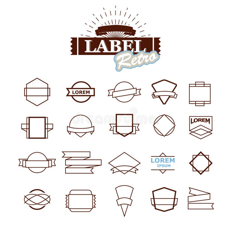 Vector Badge Shapes  Vector art design, Logo design inspiration creative,  Retro logo design